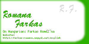 romana farkas business card